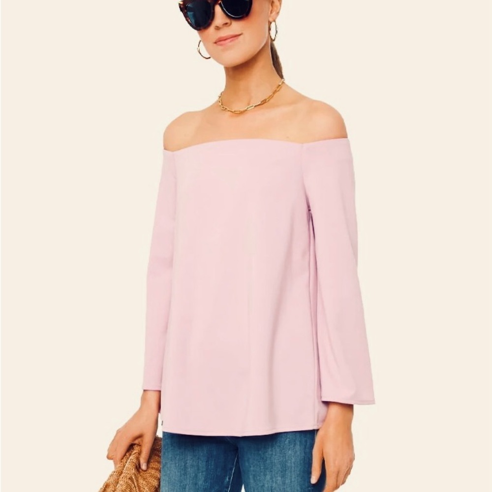 Tuckernuck Light Pink Off-Shoulder Blouse